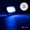Oblong LED Courtesy Light, Boat Accent Lights, Marine Light for Boat Interior, Deck, Cockpit, Blue LED, IP67 Waterproof, 12V, for Pontoon, Fishing Boat, Yacht, RVs - 2-Pack- FO4138-M2