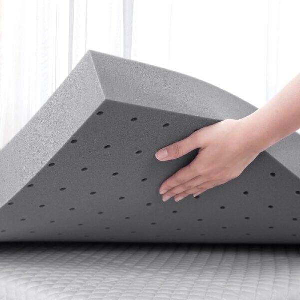 2 Inch Gel Memory Foam Mattress Topper Ventilated Soft Mattress Pad, Bed Topper, CertiPUR-US Certified, Twin Size, Purple