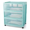 3 Drawer Wide Storage Cart, Gray