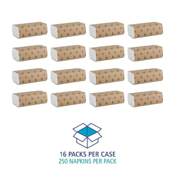 in. x 9.45 in. 1-Ply Multifold Paper Towels - White (16/Carton) 250 sheet (Pack of 16)