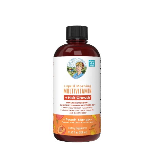 Liquid Multivitamin + Lustriva® Hair Growth Thickness in Women's Hair Biotin 10000mcg Vitamin D B Vitamins Ages 18+ 15.22 fl oz