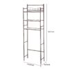 3-Shelf over the Toilet Steel Wall Mount Storage Shelf Unit, Black, Holds up to 30 lb Capacity