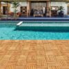 10PCS Interlocking Deck Tiles Plastic Waterproof Outdoor Flooring 12