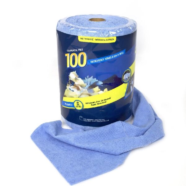 Reusable Easy-Tear Microfiber Towels, 100 Pack., 12in. x 12in.