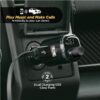 BTFM4-SP BTFREQ Universal Bluetooth Handsfree Car Kit w/ FM Transmitter & Dual USB Ports Blk