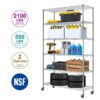 Wire Shelving Cart Unit 3 Shelves Shelf Rack Layer Tier,Black