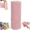 Reusable Microfiber Paper Towels Roll, Beneathk Microfiber Paper Towels Roll, Reusable Paper Towels Washable Roll, Scratch Free, Ultra Absorbent Dish Rags for Kitchen, Car, Dishes (Gray)