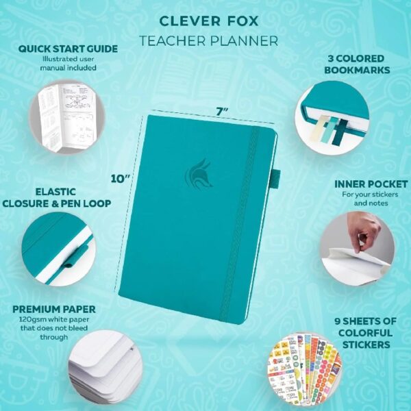 Clever Fox Teacher Planner - Mystic Blue