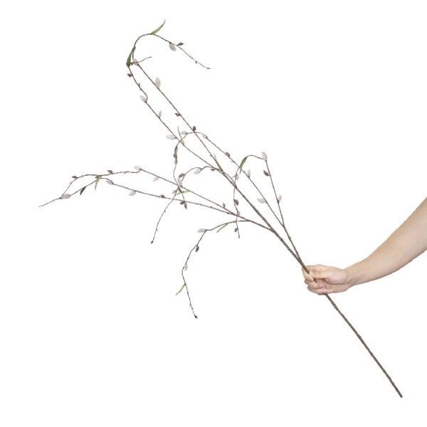 46.5-inch Artificial White-Brown Willow Flower Long Stem, for Indoor Use, by Mainstay, Set of 8