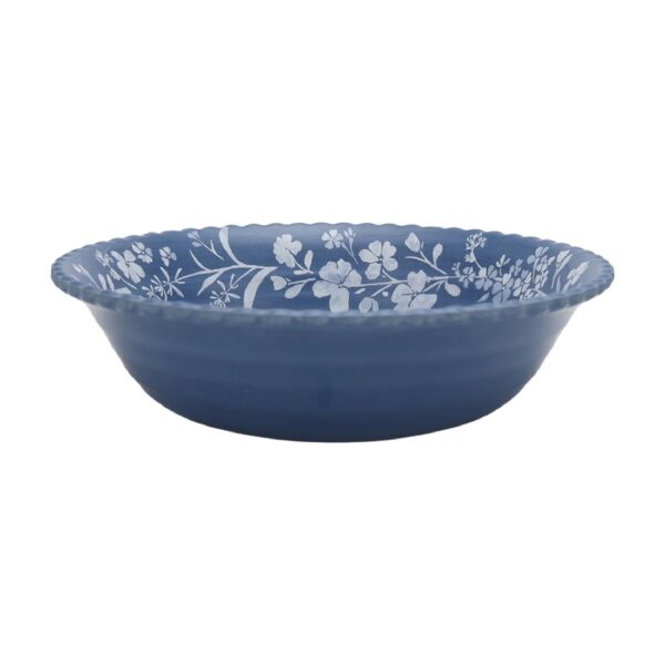12-Piece Daisy Bamboo Melamine Dinnerware Set, Blue