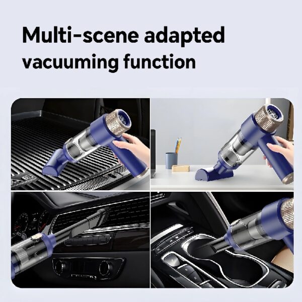 Handheld Vacuum Cleaner, 9000Pa Air Duster and Vacuum Cleaner with LED Light, Portable Cordless Car Vacuum with Multi-Nozzles, Mini Vacuum for Car, Office, Home
