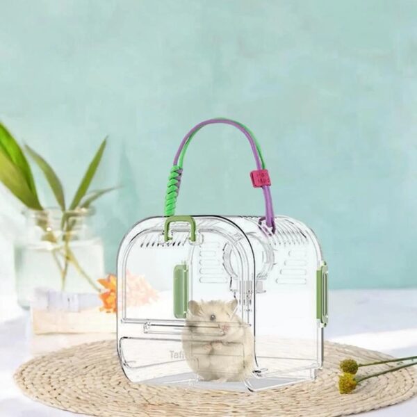 menolana Hamster -carry Bag Cage, Small Tier Carry Case, Guinea Pig Cage Outdoors, Hamster Travel Carrier for Chinchilla, Ferret, Mice, Mice green