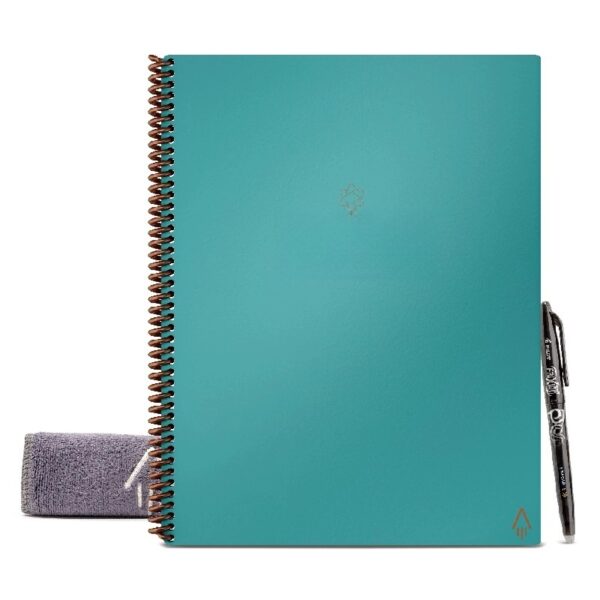 Rocketbook Fusion Smart Reusable Spiral Notebook, Black, Letter Size Eco-Friendly Notebook (8.5