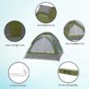 2-Person Dome Tent- Rain Fly & Carry Bag- Easy Set Up-Great for Camping Backpacking Hiking & Outdoor Music Festivals by Wakeman Outdoors (Orange)