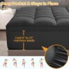 100% 400TC Mattress Topper Queen for Back Pain, Extra Thick Cooling Mattress Pad, Mattress Protector Pillow Top Mattress Cover with 8-21