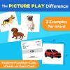3ced57b64fba49e7b72ab32a010ca39e ThinkPsych First Nouns Picture Play Cards - 150 Flash Cards for Speech Therapy, Toddlers 2-4, Autism, Preschool