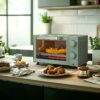 4 Slice Countertop Toaster Oven with 3 Settings, includes Baking Rack and Pan, Black, New
