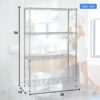 4 Shelf Wire Shelving Unit Garage NSF Wire Shelf Metal Storage Shelves Heavy Duty Height Adjustable for 1000 lbs Capacity Black