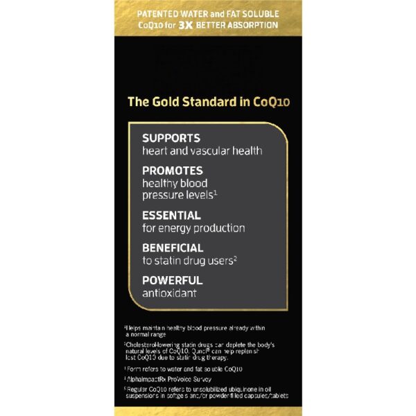 Ultra CoQ10 CoEnzyme Q10 for Heart Health and Energy Production Dietary Supplement Softgels, 100 mg, 120 Count
