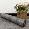 23.6-in x 196.8-in Vinyl Flooring Gark Gray Peel and Stick Roll Self Adhesive Vinyl Floor Wood Plank Flooring Wood Grain Floor