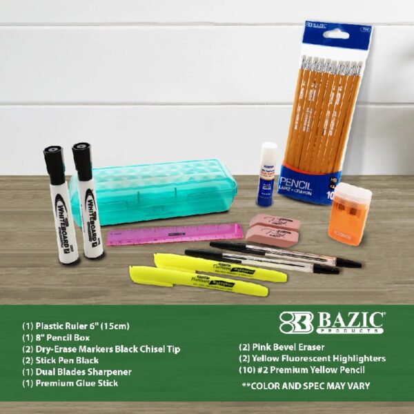 BAZIC School Kit Supplies Kit 86 Count, Bazic Products School Supplies Composition Books for Student 3-6 Grades, Spec May Vary, 1-Pack