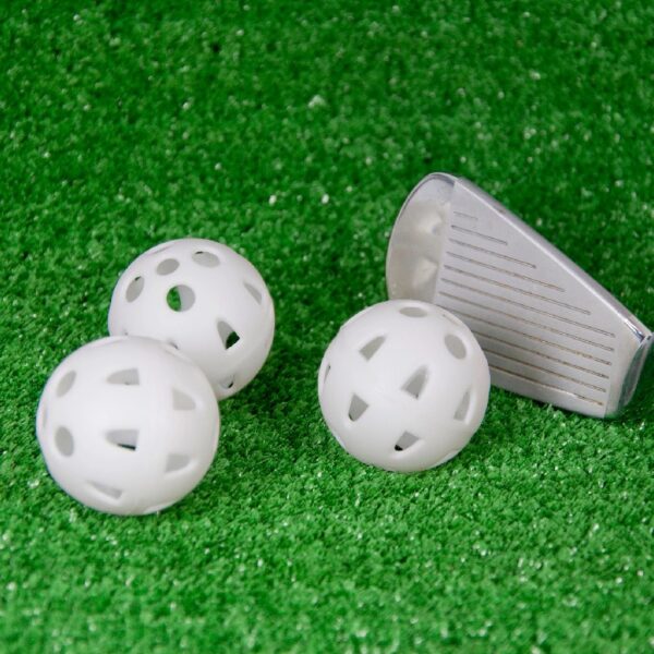 (4 pack) 15Pk White Hollow Practice Golf Balls
