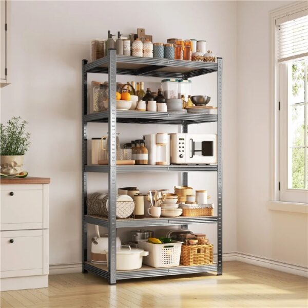 5-Tier Metal Boltless & Adjustable Storage Rack, Blue
