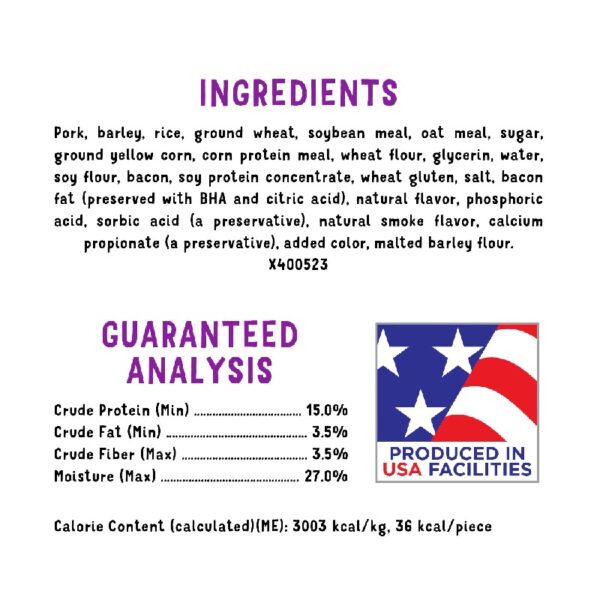 Purina  Dog Treats Original with Real Bacon Flavor Tender Chews, 40 oz Pouch