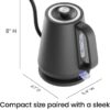 Precise Pour 0.8L Electric Gooseneck Kettle with Automatic Shut-Off – Black