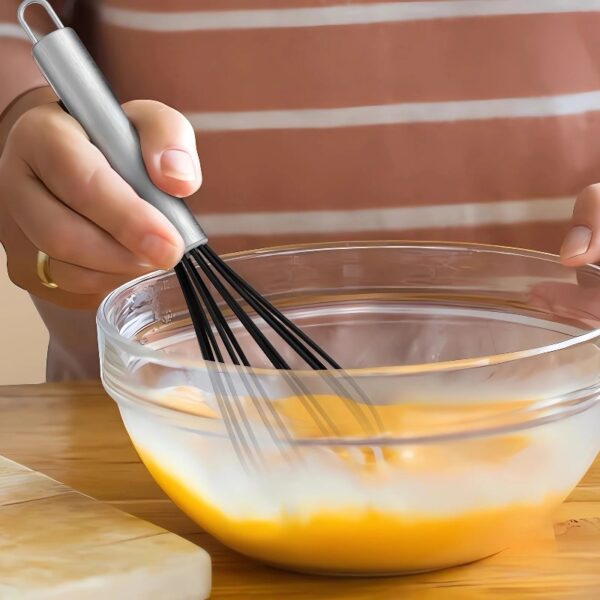 Black Silicone Cooking Utensils Set - 446°F Heat Resistant Kitchen Utensils,Turner Tongs,Spatula,Spoon,Brush,Whisk,Kitchen Utensil Gadgets Tools Set for Nonstick Cookware,Dishwasher Safe (BPA Free)