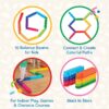 Rainbow Ridge Balance Beams Active Playset with 10 Plastic Pcs, Toddler and Preschool Toys
