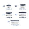 Hocking Glass Food Storage Containers with Lids, 30 Piece Set