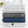 Hotel Style 100% Organic Cotton Luxury 6-Piece Towel Set, Charcoal Sky