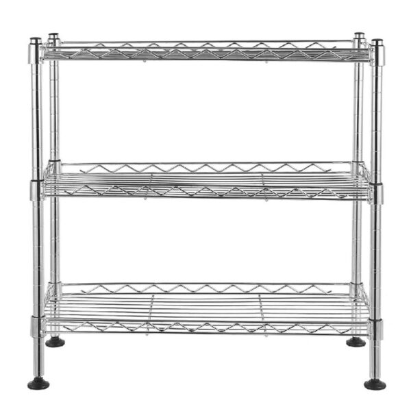 3 Tier Spice Storage Rack, Metal Wire Kitchen Shelving Unit ,18'' L x 8'' W x 18'' H
