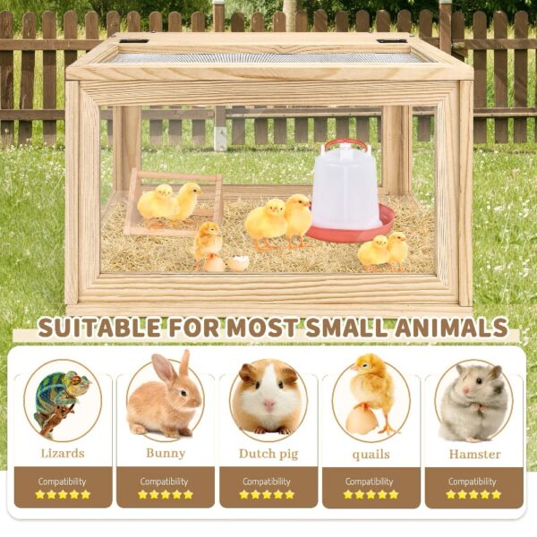 Large Hamster Cages And Habitats, Wooden Chicken Brooder Box, Small Animal Cage, Reptile Tank, Bearded Dragon Tank, 20