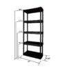 Black 5-Tier Plastic 68