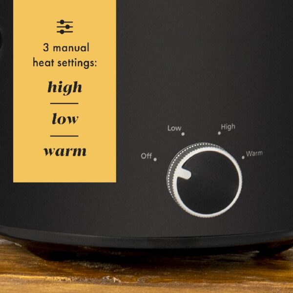 Manual 7-Quart Slow Cooker, Black