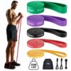 Resistance Bands Set (5pcs), Exercise Bands with 5 Resistance Levels-up to 330 lbs, Include Cushioned Handles, Ankle Strap & Carry Bag, Exercise Workout Bands for Training Home Workouts