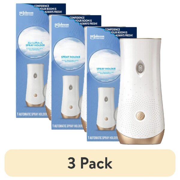 (3 pack)  Automatic Spray Holder, Battery-Operated Air Freshener Spray, 10.2 oz, 1 Count