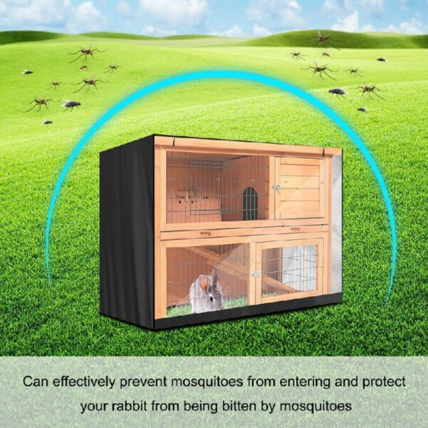 4FT Rabbit Hutch Cover Double Decker Pet Bunny Cage Waterproof Dustcover Outdoor Garden Patio