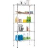 Adjustable Storage Shelves Metal Storage Shelf(Black, 21.5L x 11.6W x 47.6H) 750 pounds