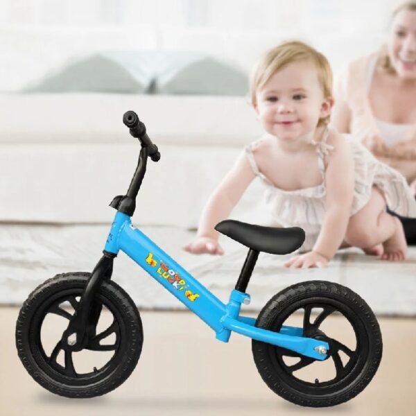 Kids Balance Bike 12'' Wheel Toddler Training Bicycle Safe No Pedal Bike Funny and Lightweight for 2-6 Boys Girls, Blue