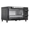 4 Slice Countertop Toaster Oven with 3 Settings, includes Baking Rack and Pan, Black, New