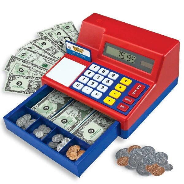 Learning Resources Pretend & Play Calculator Cash Register   Gift for Kids Ages 3 and Up