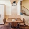 Semi Flush Mount Ceiling Light,Industrial Metal Cage Ceiling Lamp Fixture Modern Flush Mount Ceiling Light,for Hallway Porch Kitchen Bathroom