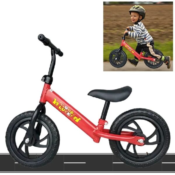 12 In Balance Bike for Kids 2-6 Years, Lightweight Toddler No Pedal Training Bike, Blue