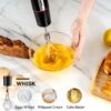 Immersion Blender, 20-Speed 1000W 5-in-1 Immersion Hand Blender, Stick Blender with Turbo Mode, Baby Food Processor with Chopper, Blender for Kitchen with 600ml Beaker (Black)
