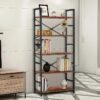 3 Tier Bookshelf, Industrial Small Bookcase Storage Organizer for Living Room, Bedroom