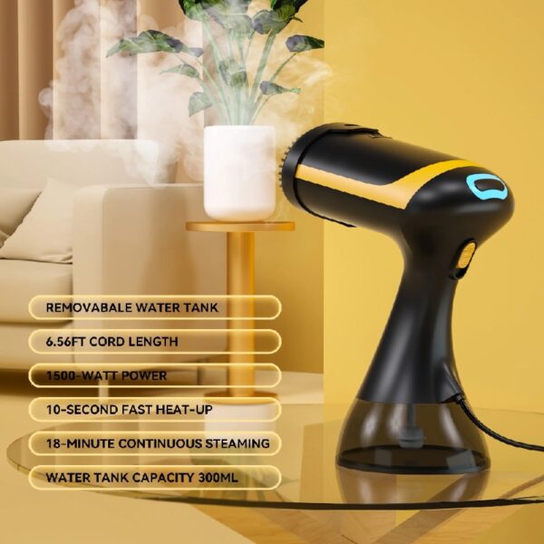Steamer for Clothes, Portable Clothes Steamer for Fabric Wrinkles Remover, 1500W Handheld Steamer with 300ml Tank, 20-Second Fast Heat-up, Convenient Clothes Steamer for Home, Office and Travel