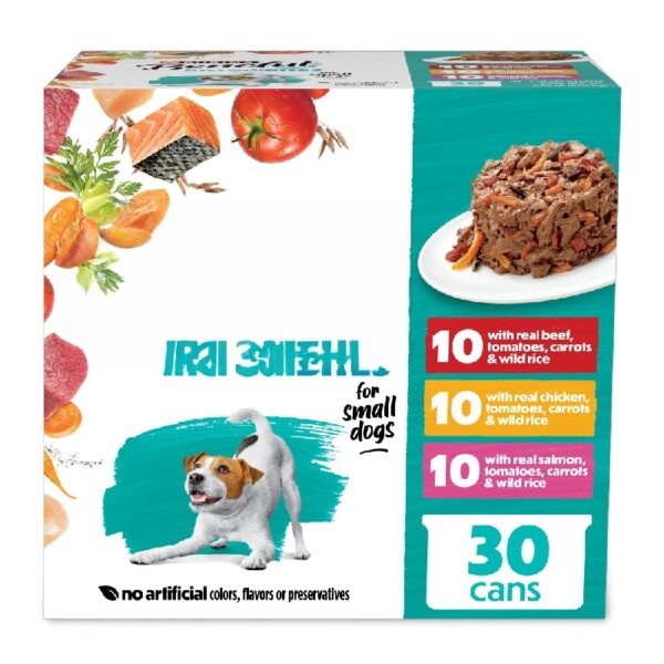 Small Breed Wet Dog Food Variety Pack, IncrediBites With Real Beef, Chicken and Salmon